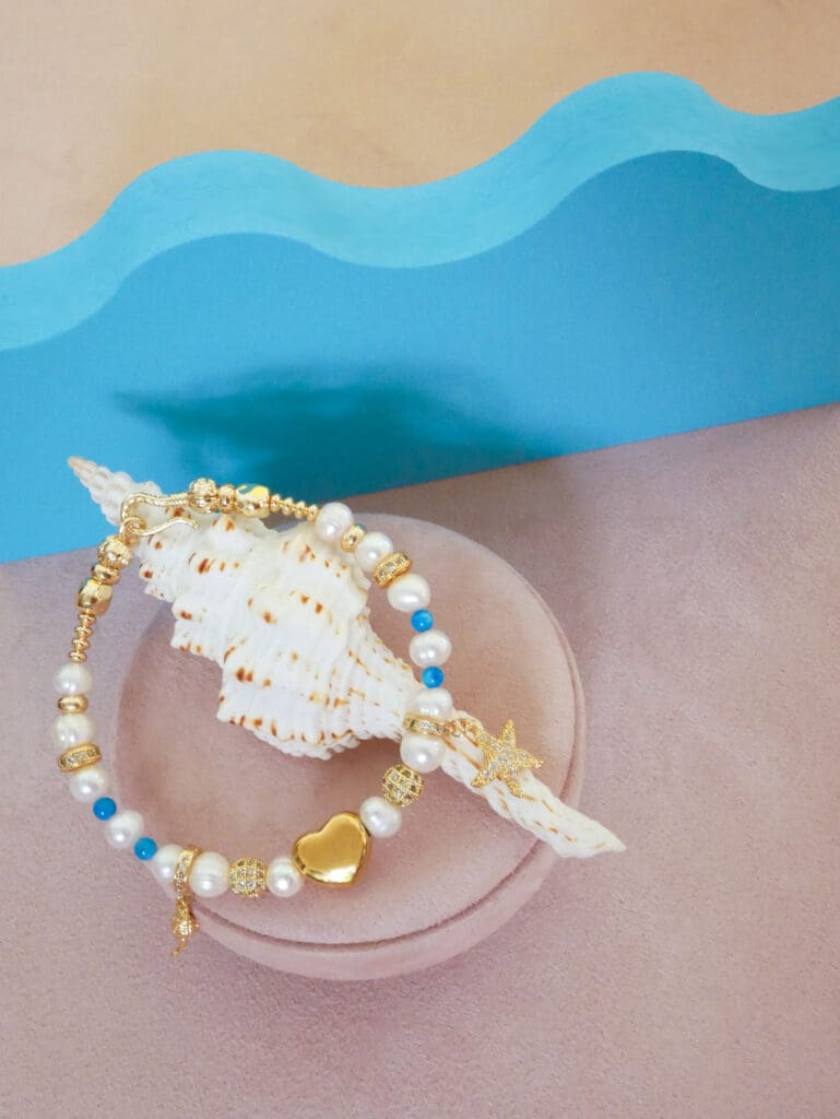 Ocean Charm Pearl Bracelet