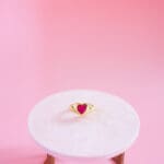 Ruby Juicy Heart Gemstone Ring