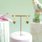Peridot Heart Gemstone Earrings