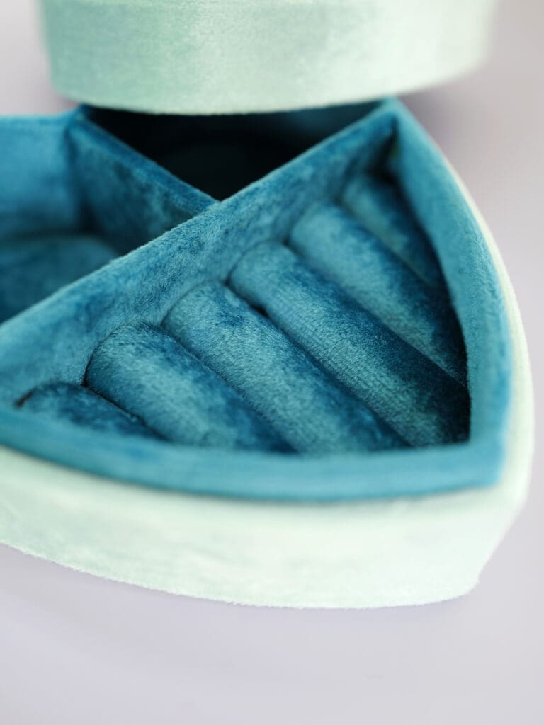 Tiffany Blue Happy Heart Velvet Jewellery Box