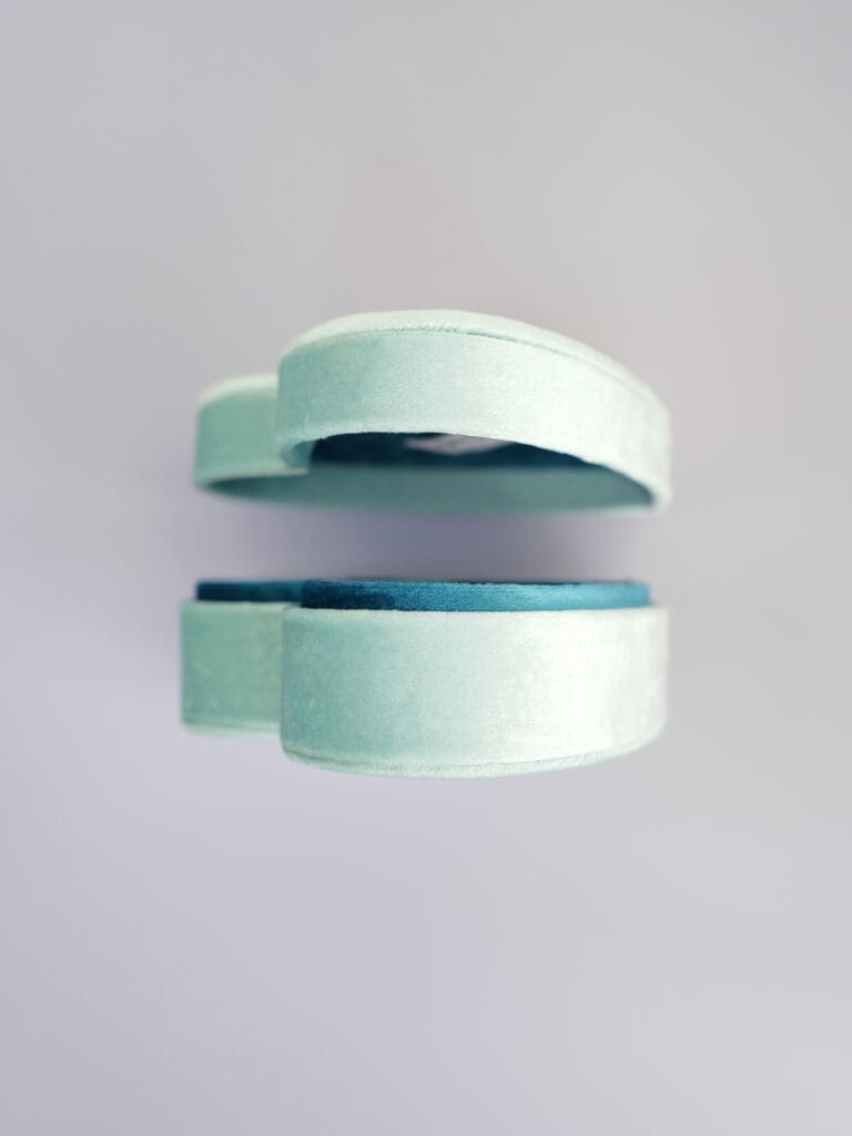 Tiffany Blue Happy Heart Velvet Jewellery Box