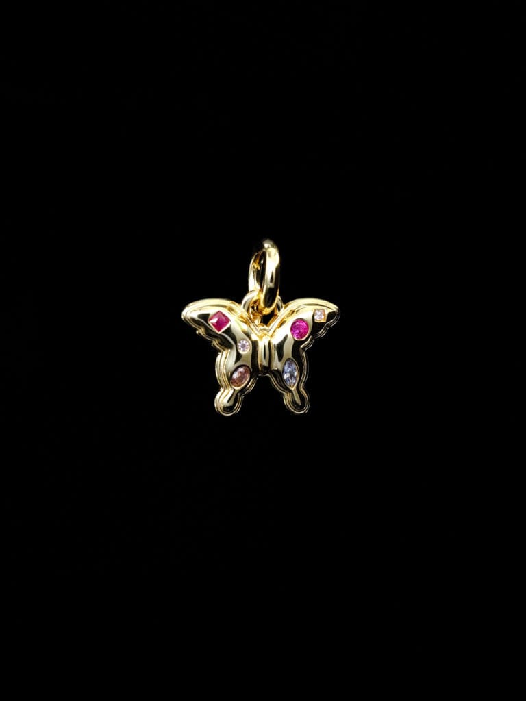 Pink Garden Butterfly Charm