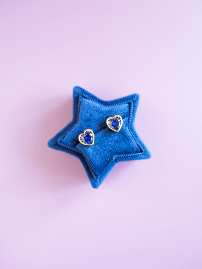 Cherub Heart Stud Earrings