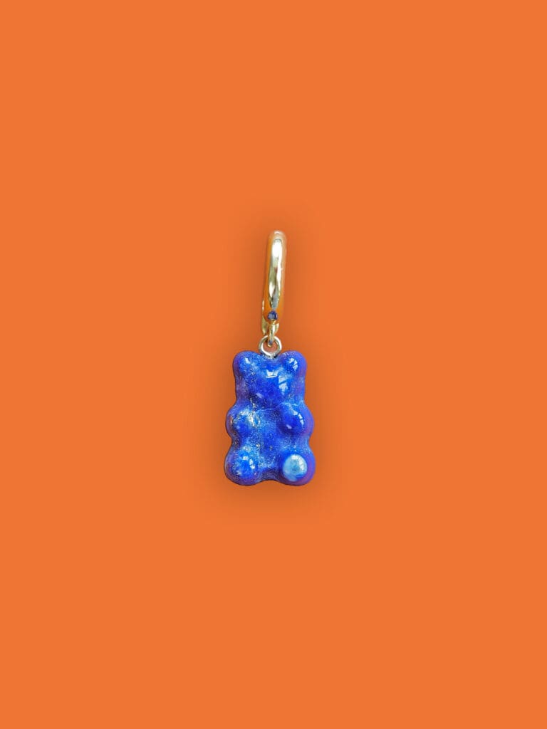 Lapis Lazuli Gemstone Bear Charm