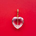 Big Heart Rock Crystal Charm