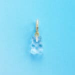 Rock Crystal Gemstone Bear Charm