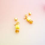 Yellow Marshmallow Bon Bon Earrings