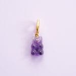 Amethyst Gemstone Bear Charm