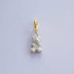 Two Tone Full Bling Bear Charm